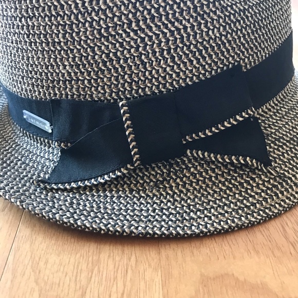 Betmar fedora. Tan and black weave. - Picture 3 of 5